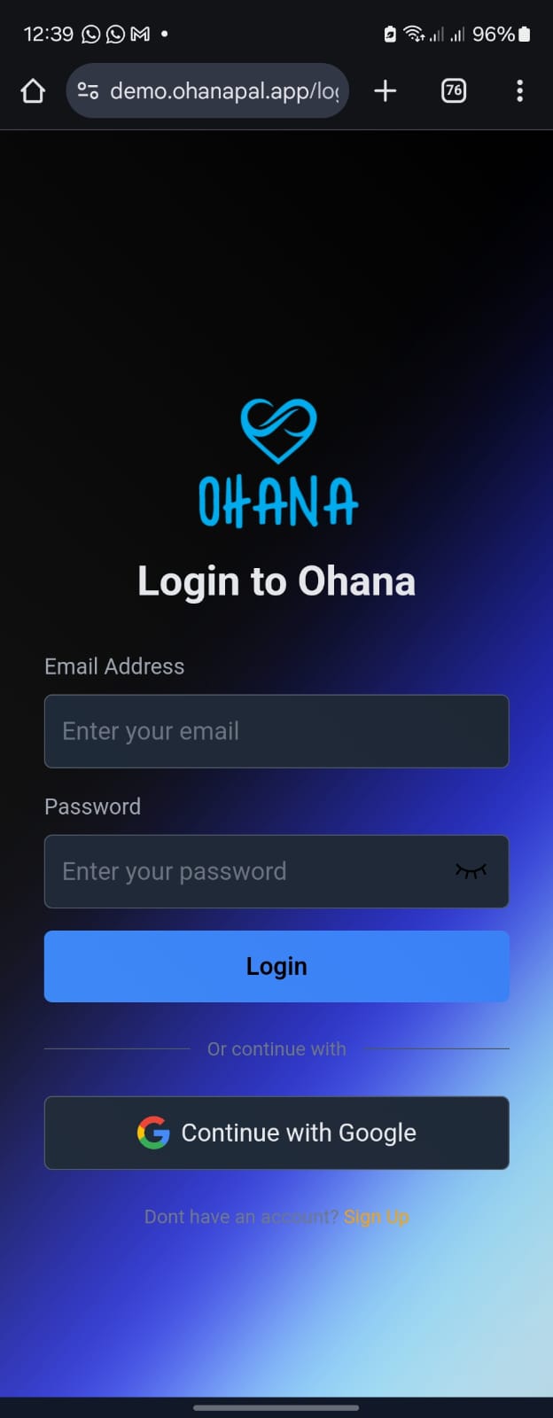 Effortless Signup for Caregiver Collaboration